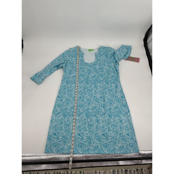 NWT Katherine Way Womens UPF 50+ Blue Swirl Dress 2XL Resort Golf Nautical - Picture 8 of 8